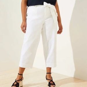 LOFT White Ankle Cropped Jeans | Size 4